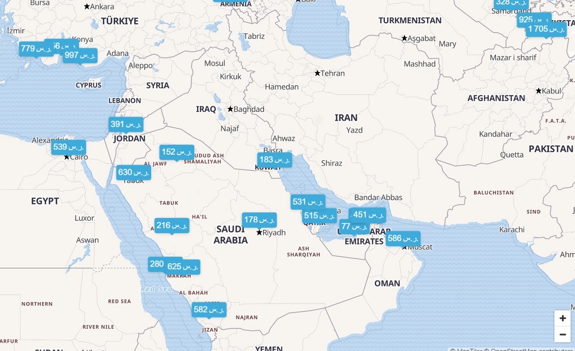 خريطة السفر احجز ارخص تذاكر طيران عبر الخريطة